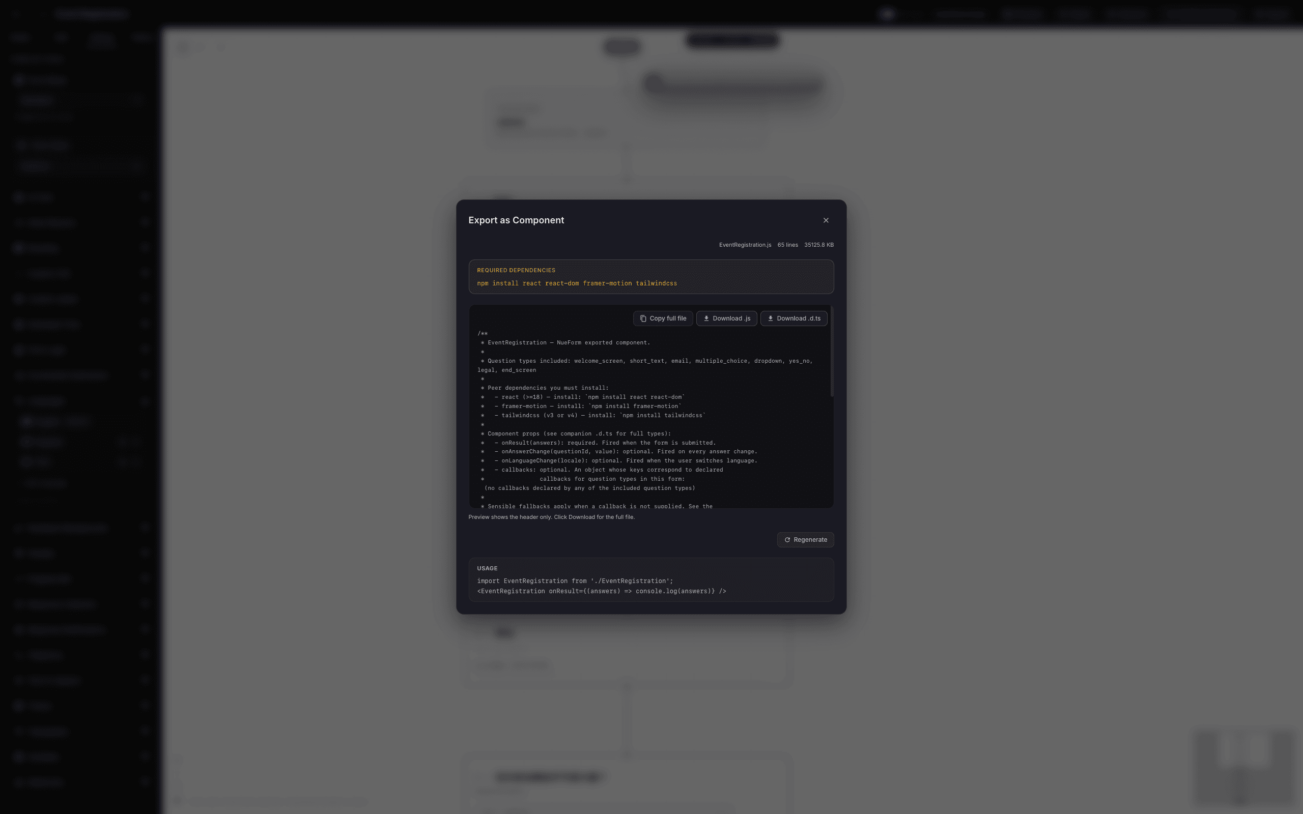 Your code. Your forms.