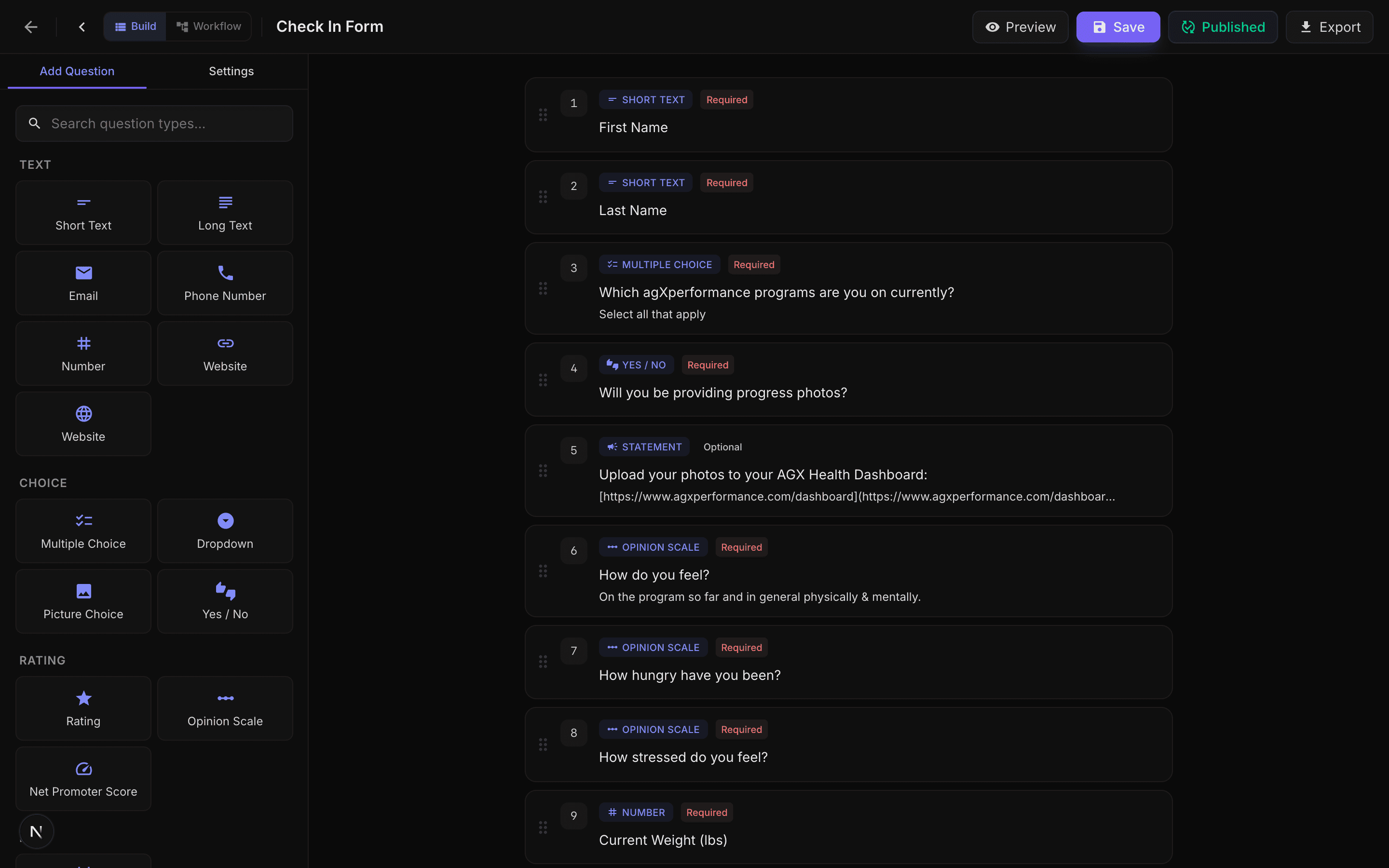 Intuitive form builder