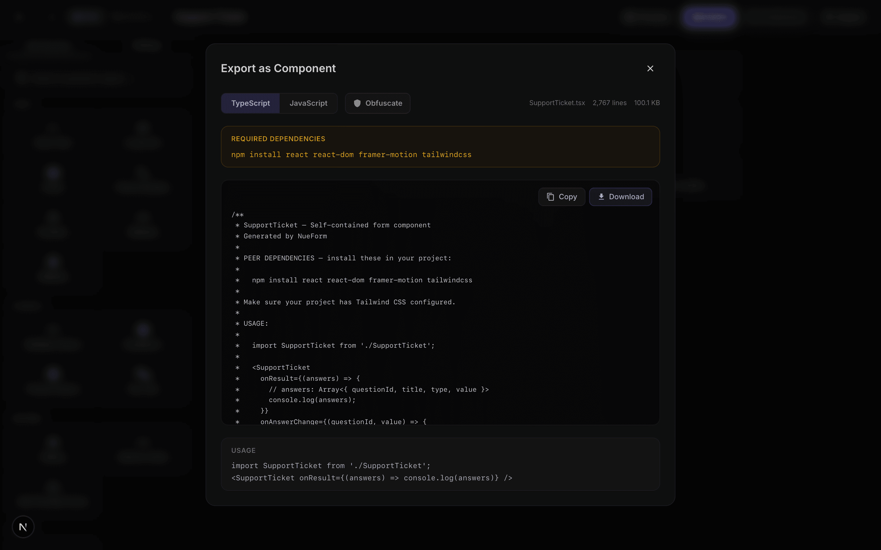 Tu codigo. Tus formularios.