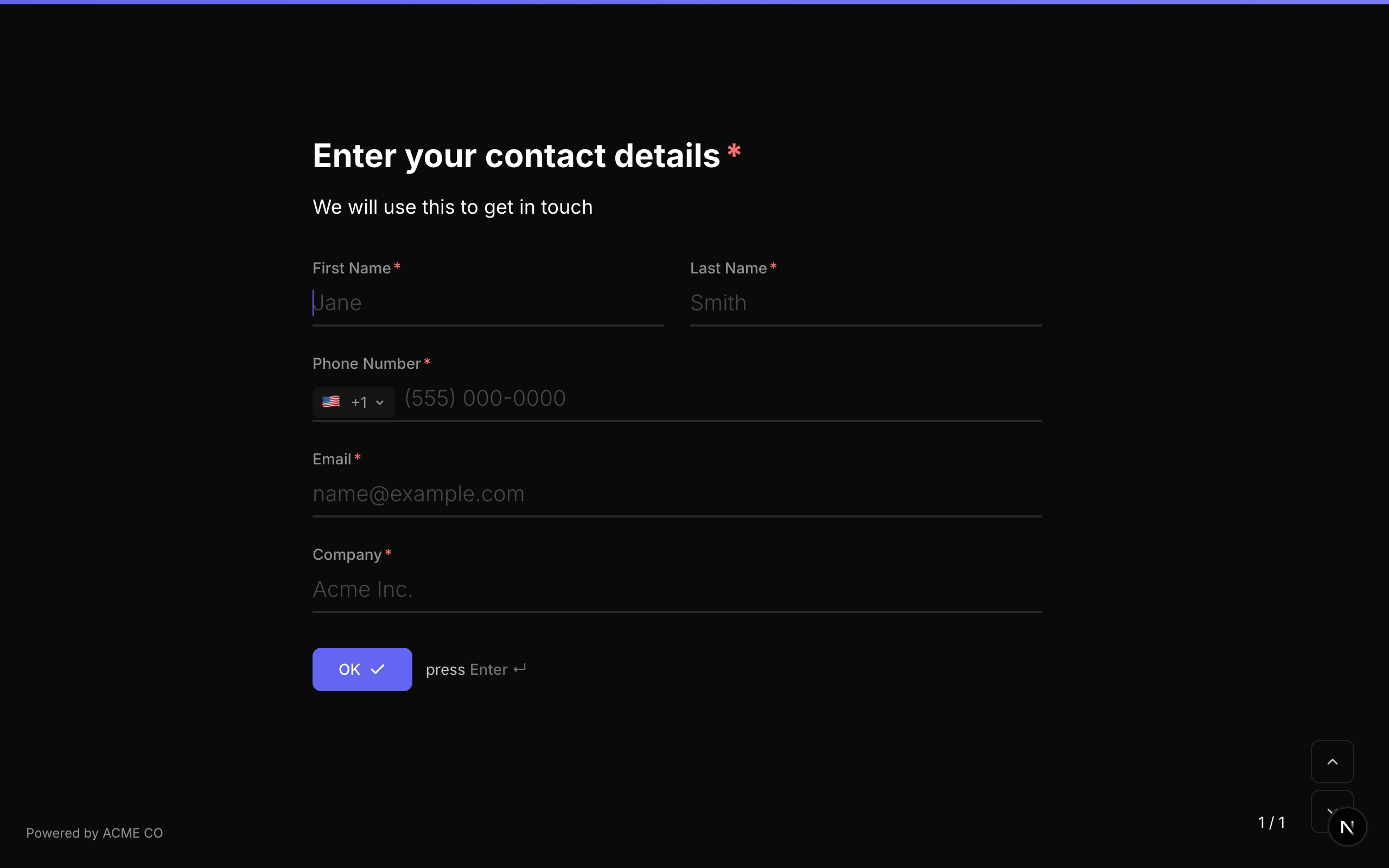 Contact Info Question