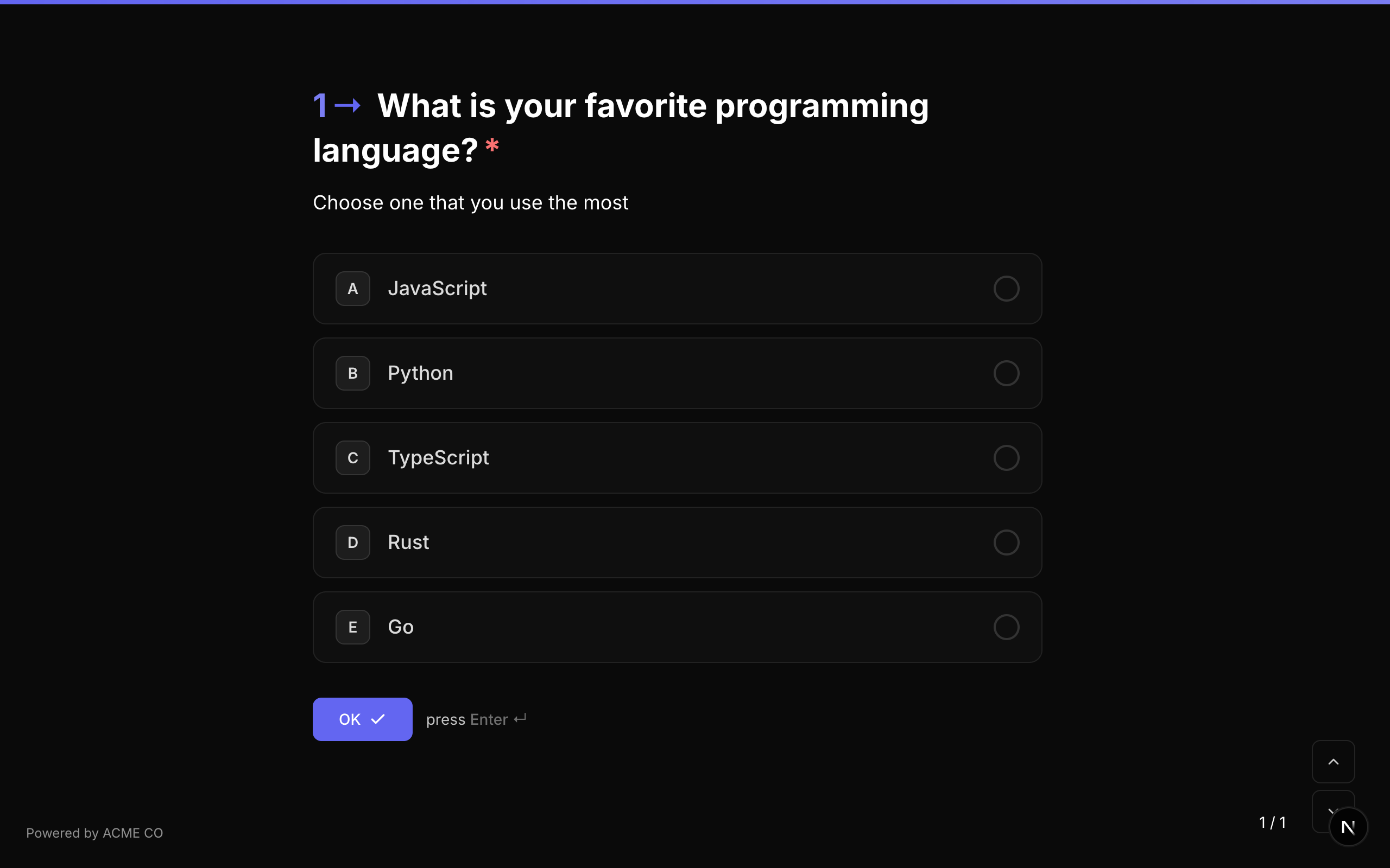 مثال أنواع الأسئلة